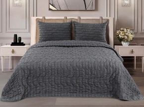 АРТ-015 Покрывало полиэстр жатый 200*220 "Полоска серый кардинал"