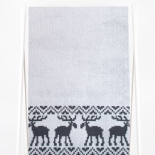 6с102.411ж1 Оленики(графит5) Полотенце махровое 67х150см