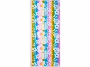 6с102.411ж1 Цветочная поляна (белая радужка) Полотенце махровое 67х150см