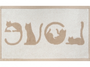 1с105.513ж2 Love-кот(лен3) Полотенце махровое 50х30 см