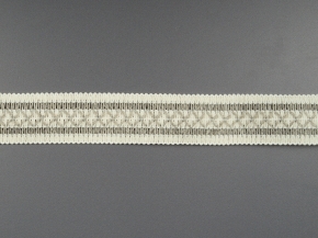 32мм. 5848 ТЕСЬМА ОТДЕЛОЧНАЯ белый со льном*127, 32мм (рул.50м)