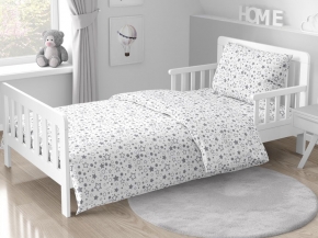 Перкаль набивной арт 140  рис 64016/1 Серое ассорти на белом, 150 см