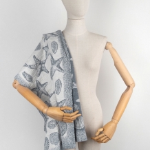 24С92-ШР/у. 60*125 Полотенце "Ракушки" цв. 335 рис. 310 синий