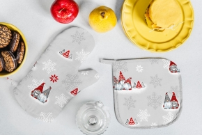 Рогожка набивная рис. 10426/1 Лесные гномы, 150см