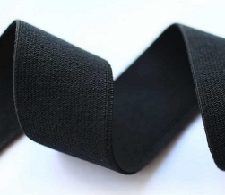 40мм.19С3975Ч-Г50 (рис.90607Ч) ЛЕНТА ЭЛАСТИЧНАЯ ПРОДЕРЖЕЧНАЯ (23,65г/м) черный 40мм (рул.20м)