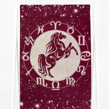 6с102.411ж1 Зодиак-лошадь(кр.дерево1) Полотенце махровое 67х150см