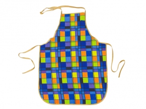 Фартук вафельный "Клетка" цвет синий