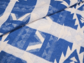 Одеяло хлопковое 140*205 жаккард 3 цв.синий "Аляска"