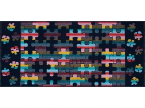 6с102.411ж1 Пазлы (т.радужка) Полотенце махровое 67х150см