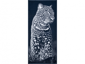 6с102.411ж1 Фото Лео 1 (темно-синий) Полотенце махровое 67х150см