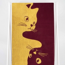 6с102.411ж1 Инь-ян-коты(кр.дерево1) Полотенце махровое 67х150см