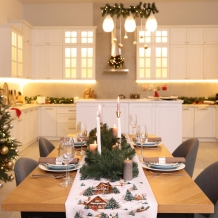 Дорожка набивная арт. 61 рис. 29395/1 Снеговики, 50см