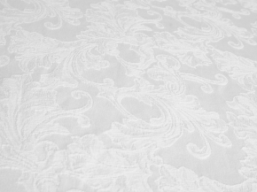 Ткань скатертная арт14С7SHT Мирелла рисунок 004 цвет 010101 белый, ширина 310 см