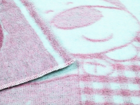 Одеяло п/шерсть 85% 100*140 жаккард цв. розовый