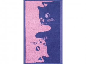 1с105.413ж1 Инь-ян-коты(пурпурн3) Полотенце махровое 50х30 см