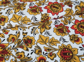 Ткань бельевая арт.17с-1ЯК лен 30%, хл.70%, пл.145г рис. Хохломские мотивы, 150см