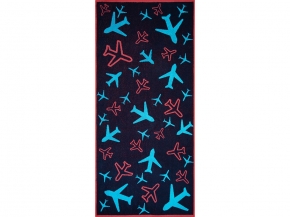 6с102.411ж1 Самолеты(3-бир-т.син) Полотенце махровое 67х150см