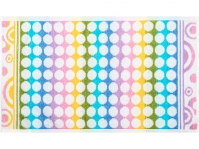 6с104.411ж1 Палитра (белая радужка) Полотенце махровое 67х40см