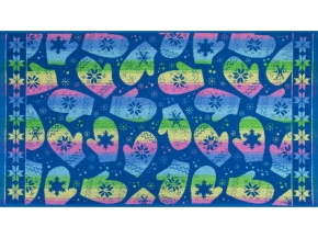 6с103.412ж1 Варежки (синяя радужка) Полотенце махровое 50х90см