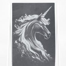 6с102.411ж1 Огненный единорог(графит5) Полотенце махровое 67х150см