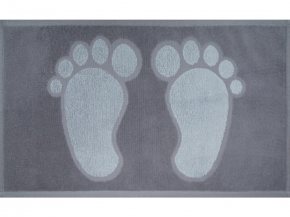 6с104.411ж1 Коврик-ножки(серебряный1) Полотенце махровое 67х40см