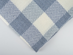 26СП193С-ДЯ Плед п/ш декоративный в/рул 150*220 "Клеточка" цв.сер. гол (9-3)