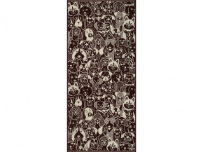 6с102.411ж1 Мир собак(шоколад) Полотенце махровое 67х150см