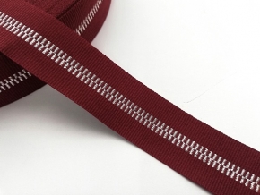 25мм. 90292 ЛЕНТА ОТДЕЛОЧНАЯ бордо с серебром*1382, 25мм (рул.50м)