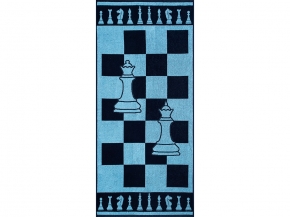 6с102.411ж1 Шахматы (темно-синий4) Полотенце махровое 67х150см