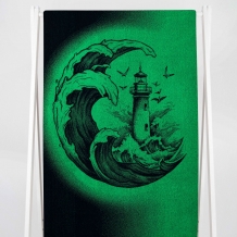 6с102.413ж1 Маячок (темно-синий7) Полотенце махровое 81х160см