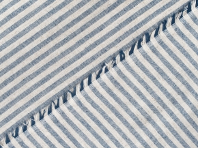 Ткань полульняная арт. ЛСП(0,5*0,5)_70/30_220/120_П_02 полоска синяя (0,5*0,5), 220см