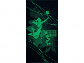 6с102.413ж1 Пляжный волейбол(темно-син7) Полотенце махровое 81х160см