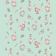 Вафельное полотно набивное арт 60 рис 29477/2 Гуси, 50см