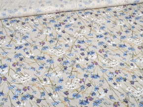 Ткань бельевая арт 2-21 п/лен кислованный лен 30 хл.70 пл. 140г рис. Васильковый шелк, 150см