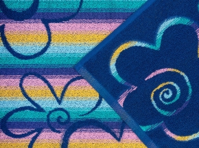 6с102.411ж1 Мечта (синяя радужка) Полотенце махровое 67х150см