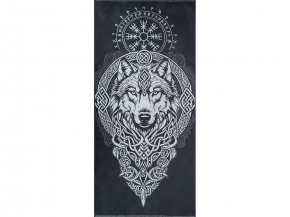 6с102.411ж1 Тотем ВОЛК(антрацит) Полотенце махровое 67х150см