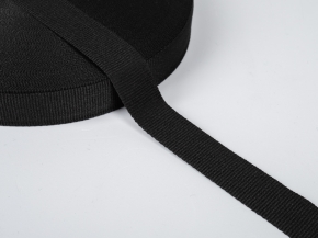 20мм. Лента репсовая 20мм (5,04г/м) черный (кат.50)