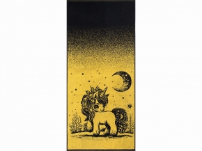 6с102.411ж1 Волшебная ночь(т.желтый) Полотенце махровое 67х150см