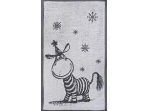 6с104.411ж1 Зебруся(графит5) Полотенце махровое 67х40см