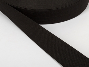 40мм. Резинка вязаная 40мм (20,90г/м) черный (рул.50м) арт.24с39