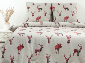 4531-БЧ 2 спальный комплект фланель "Chrismas reindeer" рис. 615602