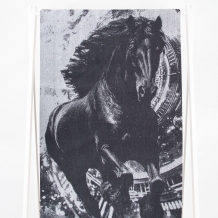 6с102.411ж1 Бег времени (графит5) Полотенце махровое 67х150см