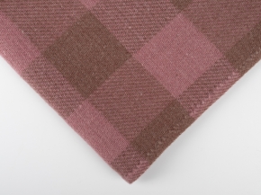 25СП195С-ДЯ Плед п/ш декоративный 140*205 "Клетка" цв. розовый с коричневым (5-7)