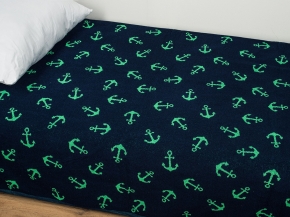 3с109.411ж1 Якоря (темно-синий7) Плед 208х150 см