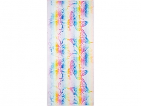 6с102.411ж1 Бабочки и цветы(бел.радужка) Полотенце махровое 67х150см