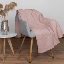 24С117-ШР/у./л.с.уп. 175*220 Плед "Зефир" цв. 2103 рис. 1 серо-розовый