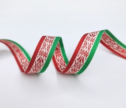 16мм. 90841 ЛЕНТА СУВЕНИРНАЯ красн,бел,зел*1893, 16мм (рул25м)