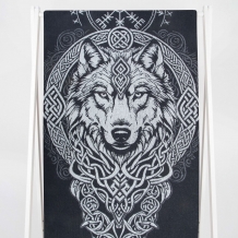 6с102.411ж1 Тотем ВОЛК(антрацит) Полотенце махровое 67х150см