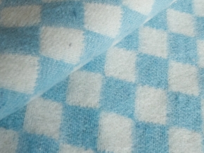 Одеяло байковое ОБ-200  140*205  клетка цв. голубой
