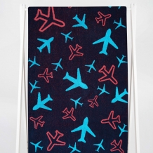 6с102.411ж1 Самолеты(3-бир-т.син) Полотенце махровое 67х150см